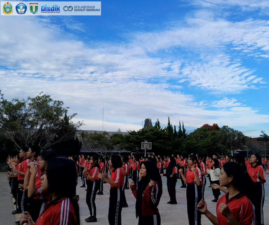 Bakar Energi Positif, SMAN 1 Kabanjahe Kobarkan Semangat Lewat Senam Anak Indonesia Hebat
